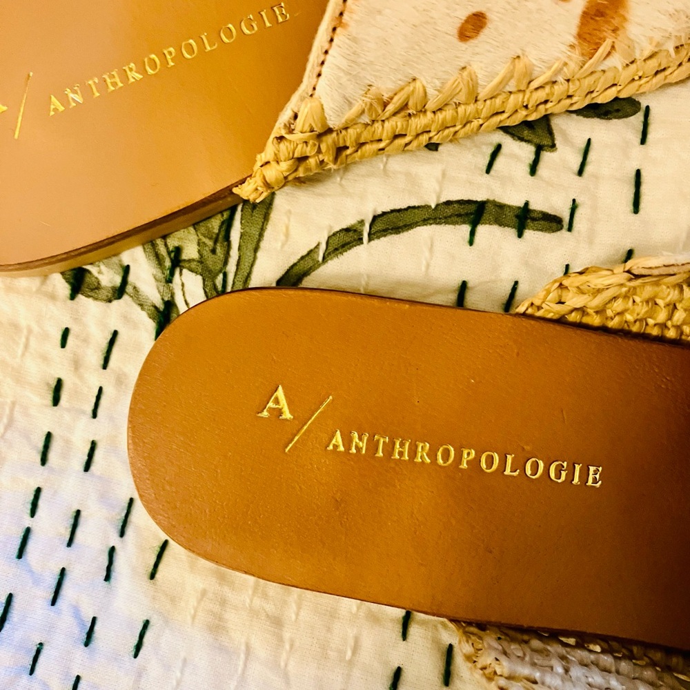 Anthropologie Western Leather Mules - Picture 2 of 5